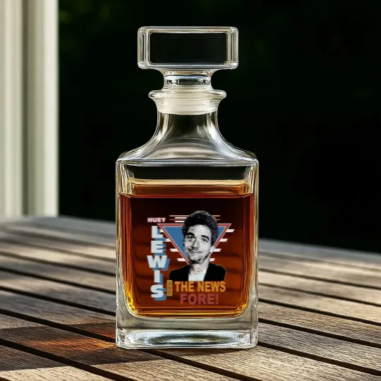 Discover Vintage 1986 Huey Lewis and the News Pop Rock Whiskey Decanters