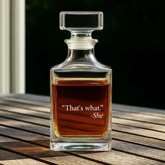 Discover That s What She Said Quote Apparel Whiskey Decanters