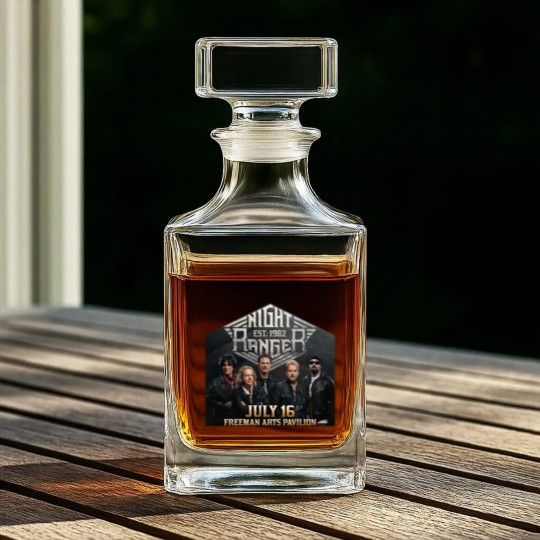 Discover New Night Ranger 2024 Tour Short Sleeve Gift For Fan Whiskey Decanters