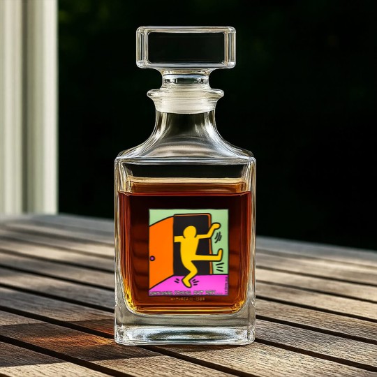 Discover vintage keith haring 1988 Whiskey Decanters national coming out day