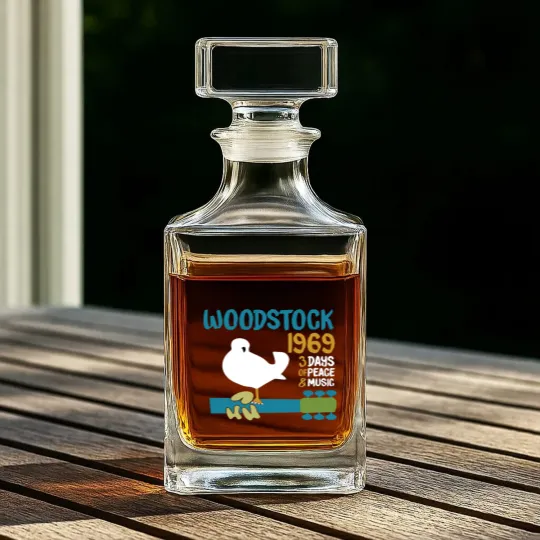 Discover woodstock 50th anniversary 1969 2020,Woodstock Whiskey Decanters,Woodstock 1969 ,Peace Love Bird - Woodstock - Whiskey Decanters