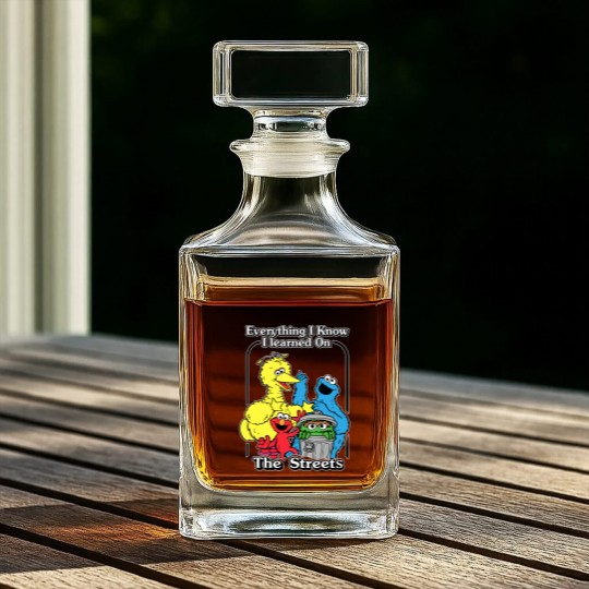 Discover everything i know i learned on the streets funny men women t Whiskey Decanters