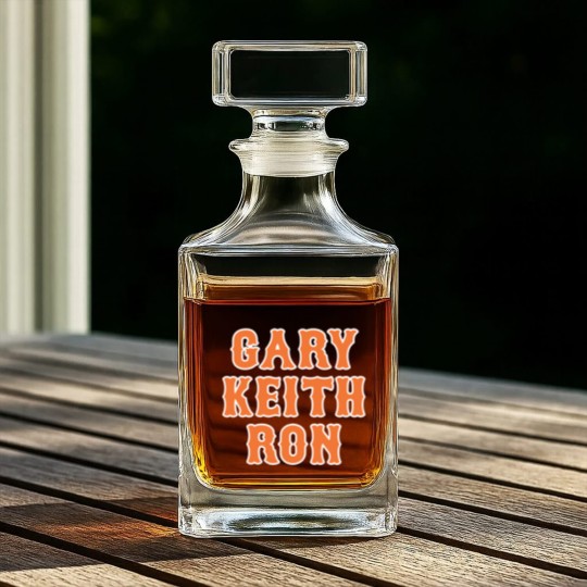 Discover GARY, KEITH, RON Whiskey Decanters
