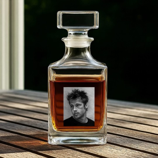Discover Brad Pitt drawing Classic Unisex Whiskey Decanters
