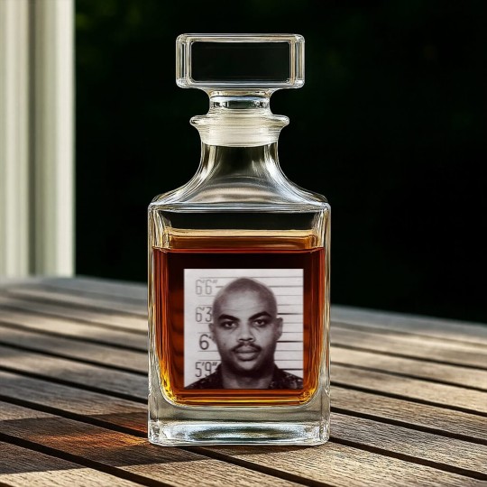Discover Charles Barkley Mugshot Whiskey Decanters