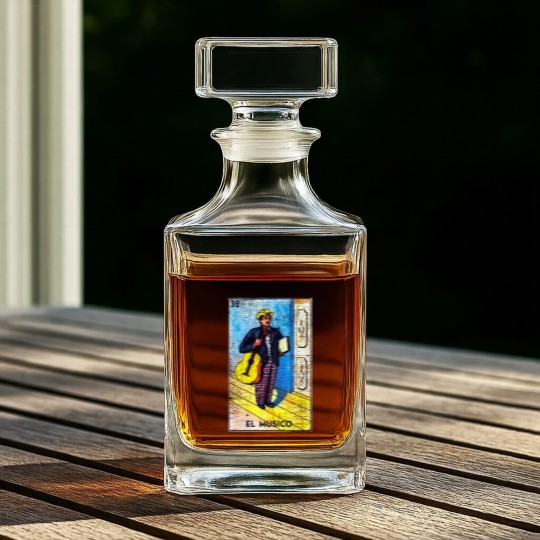 Discover El Musico Mexican Loteria Bingo Card Whiskey Decanters