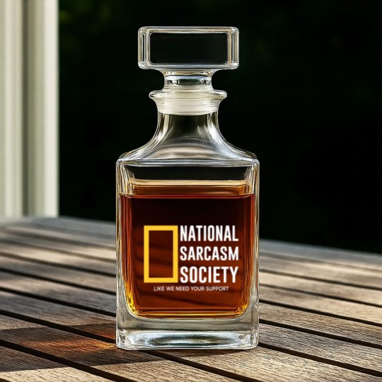 Discover national sarcasm society Whiskey Decanters