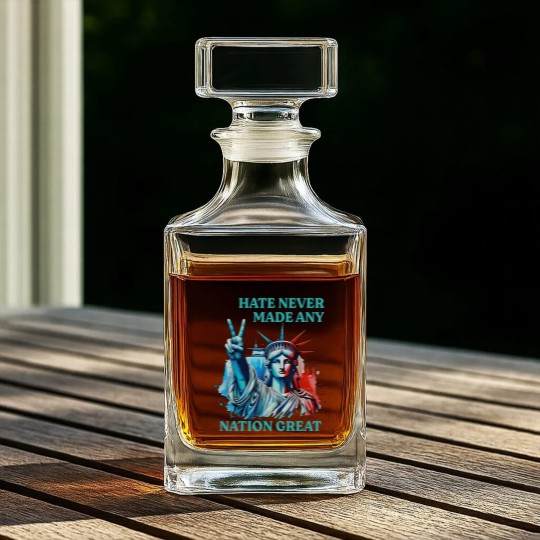 Discover Hate Never Made Any Nation Great Peace Anti Trump Whiskey Decanters