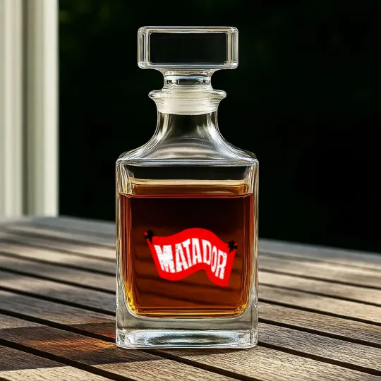 Discover Vintage Matador Records Distressed Whiskey Decanters