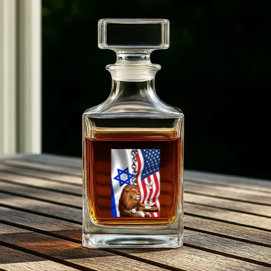 Discover American Israel Israeli Flag, Lion Of Judah American Israeli Flag Whiskey Decanters