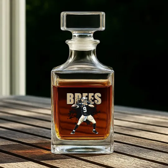 Discover Saints Whiskey Decanters- drew brees football Whiskey Decanters