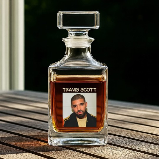 Discover Travis Drake | Rapper Funny Meme Whiskey Decanters Oddly Specific
