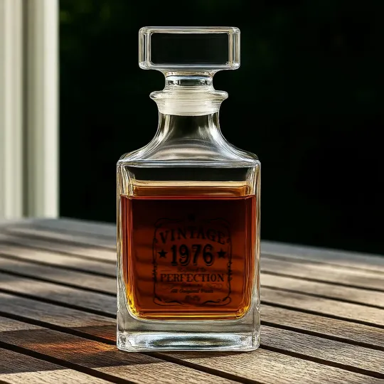 Discover Vintage 1976 Whiskey Decanters, 47th Birthday Gift, 47th Birthday Whiskey Decanters