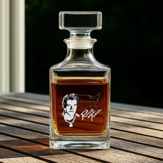 Discover Randy Travis Back to Country 80s Tour Size Medium Whiskey Decanters