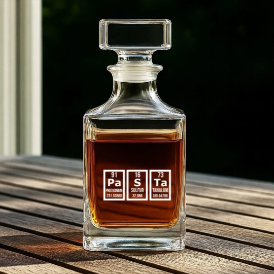 Discover Pasta periodic system Whiskey Decanters