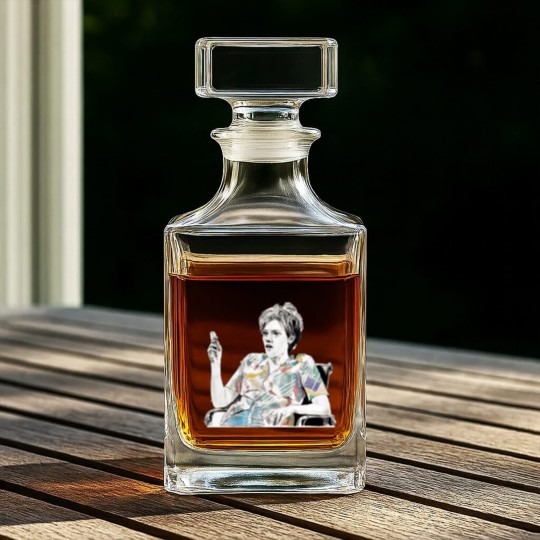 Discover MS RAFFERTY KATE MCKINNON - Graphite  Acrylic Drawing Whiskey Decanters