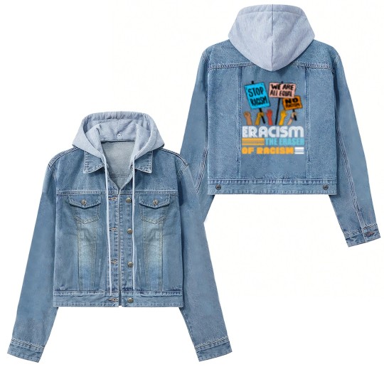 Discover Eracism the Eraser of Racism Black lives matter Women's Denim Jackets