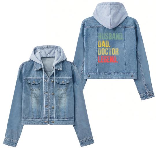 Discover Mens Funny Vintage Women's Denim Jackets Husband Dad Doctor Legend Retro Women's Denim Jackets