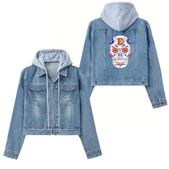 Discover America's Finest Apparel Denver Sugar Skull - Men's Women's Denim Jackets