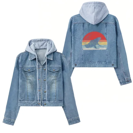 Discover Vintage Retro Poison Dart Frog Women's Denim Jackets