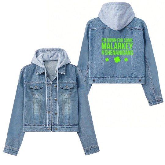 Discover I m Down For Some Malarkey And Shenanigans Women's Denim Jackets