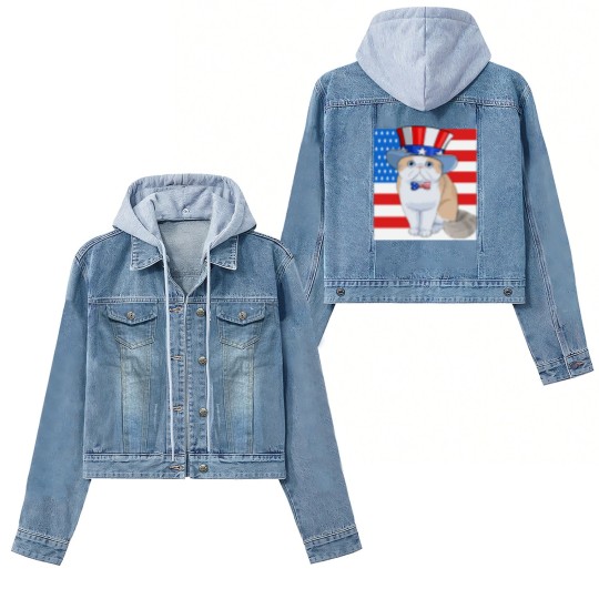 Discover Exotic Shorthair Cat 4th of July - Exotic Cat - Women's Denim Jackets