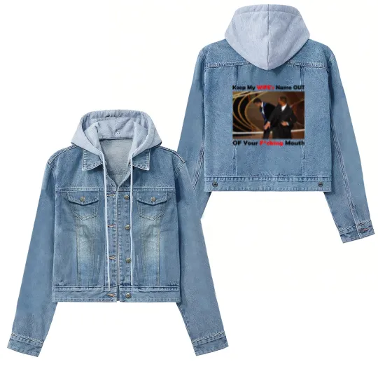 Discover Will Smith Smacks Chris Rocks Onstage Women's Denim Jackets, Will Smith Women's Denim Jackets, Will Smith Slapped Chris Rocks, 2022 Oscars, Meme Women's Denim Jackets