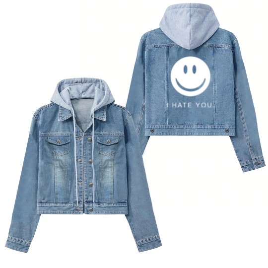 Discover I Hate You Face Gamer Hip-hop Juggalo Women's Denim Jackets