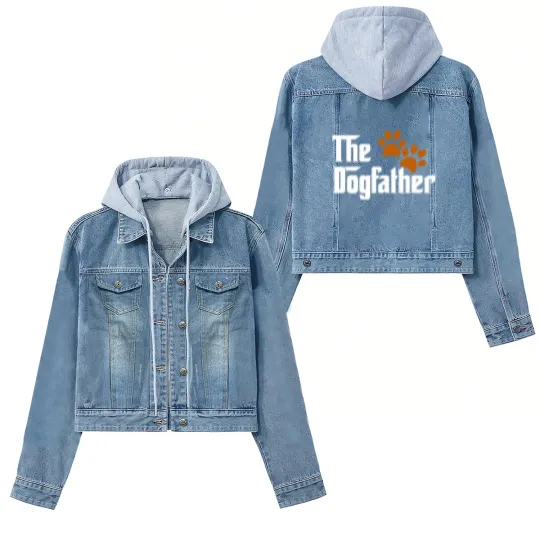 Discover Cool Dog Dad Dog Father Women's Denim Jackets The DogFather Women's Denim Jackets