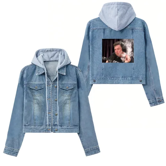 Discover Pfnetie  Elon Musk Smokes Short Sleeve Women's Denim Jackets