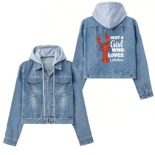 Discover Just a Girl Who Loves Lobsters Lobster Seafood Women's Denim Jackets