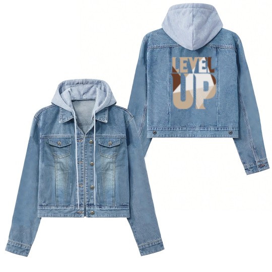 Discover Level Up Dunk High Light Chocolate Matching Sneaker Women's Denim Jackets