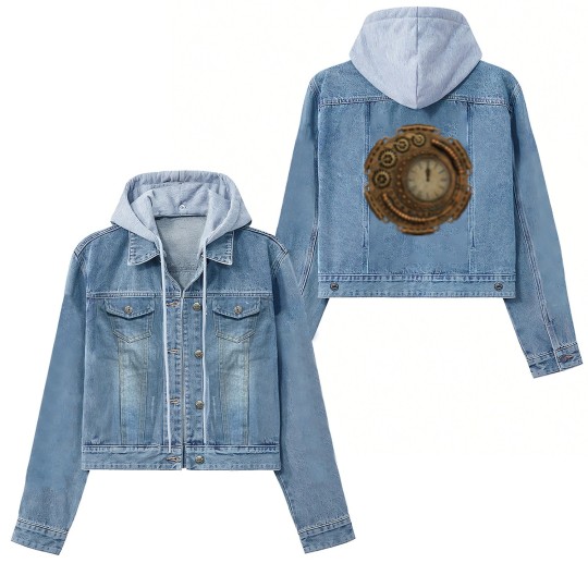 Discover Steampunk Clock Women's Denim Jackets