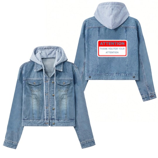 Discover Attention Thank You For Your Attention Women's Denim Jackets