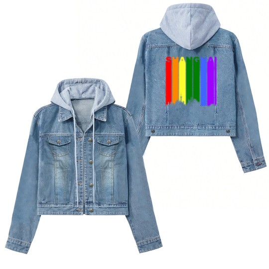 Discover Shanghai China Rainbow LGBT Gay Pride Women's Denim Jackets