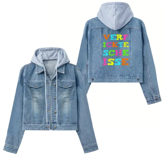 Discover Fucking shit Funny curse saying Women's Denim Jackets