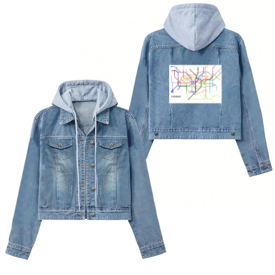 Discover London Metro Map Women's Denim Jackets