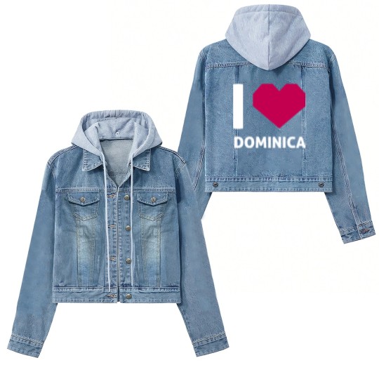 Discover I Love Dominica Women's Denim Jackets