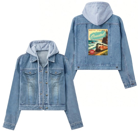 Discover Neil Young Coastal 2023 Tour Women's Denim Jackets, Neil Young Women's Denim Jackets, Neil Young Tour Poster Women's Denim Jackets