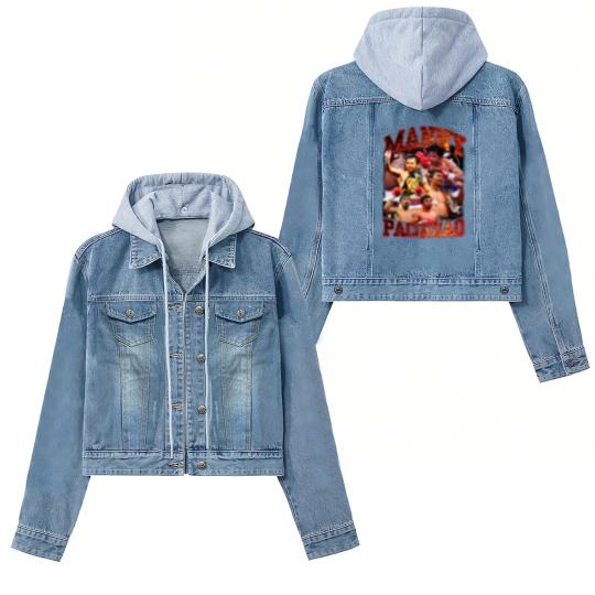Discover Manny PacMan Pacquiao Streetwear  Snow Wash Women's Denim Jackets