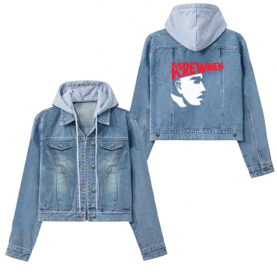 Discover Vintage The Krewmen Pure Rockabilly Psychobilly Music Big Printed Women's Denim Jackets