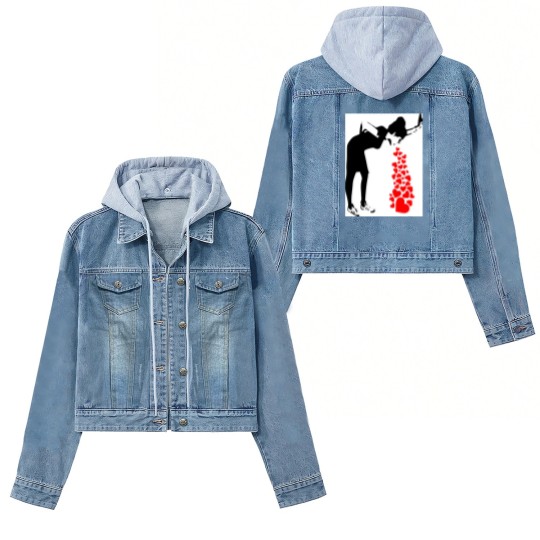 Discover Lovesick Street Art By Banksy - Street Art Work Graffiti - Artwork Design For Women Men Kids Poste Women's Denim Jackets