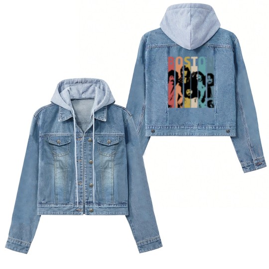 Discover Vintage Retro Boston Band Women's Denim Jackets, Boston Band Gift