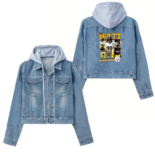 Discover Vintage 90s Graphic Style T. J. Watt Women's Denim Jackets, Football Women's Denim Jackets