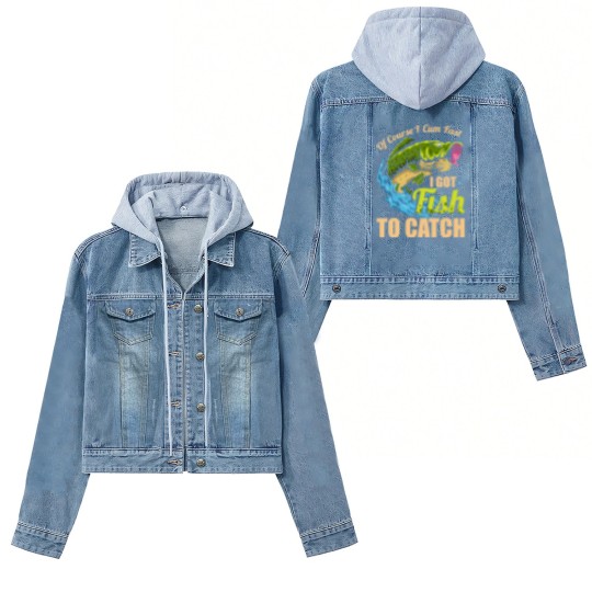 Discover Mens Of Course I Come Fast I Got Fish To Catch Fishing Gifts Women's Denim Jackets