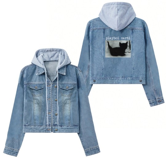 Discover Playboi Carti Cat Women's Denim Jackets Merch Meme Women's Denim Jackets Tour Women's Denim Jackets