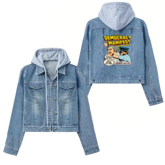 Discover This Is Democracy Manifest Iconic Women's Denim Jackets | I See You Know Your Judo Well