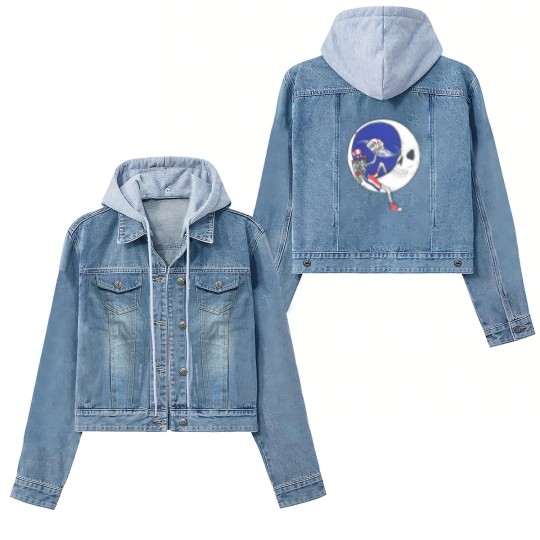 Discover grateful company dead, grateful music dead, grateful band dead, grateful skull dead, grateful jerry dead garcia, grateful retro dead, grateful art dead, grateful funny dead, grateful vintages dead, bear, logo, trendings, cute christmas, meme Women's Denim Jackets