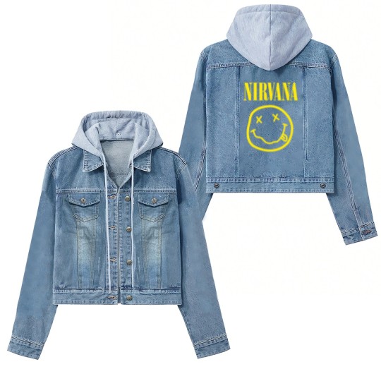 Discover Nirvanaa Yellow Smiley Women's Denim Jackets