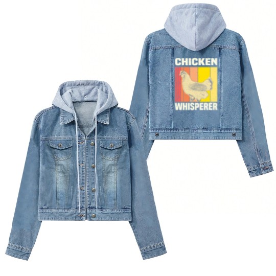 Discover Chicken Chicken Chicken Whisperer Chicken Farmer Gift Women's Denim Jackets